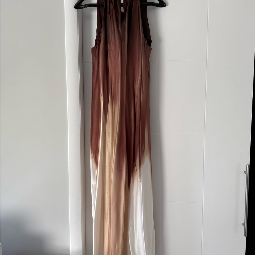 Marks & Spencer Brown and Cream Maxi Dress